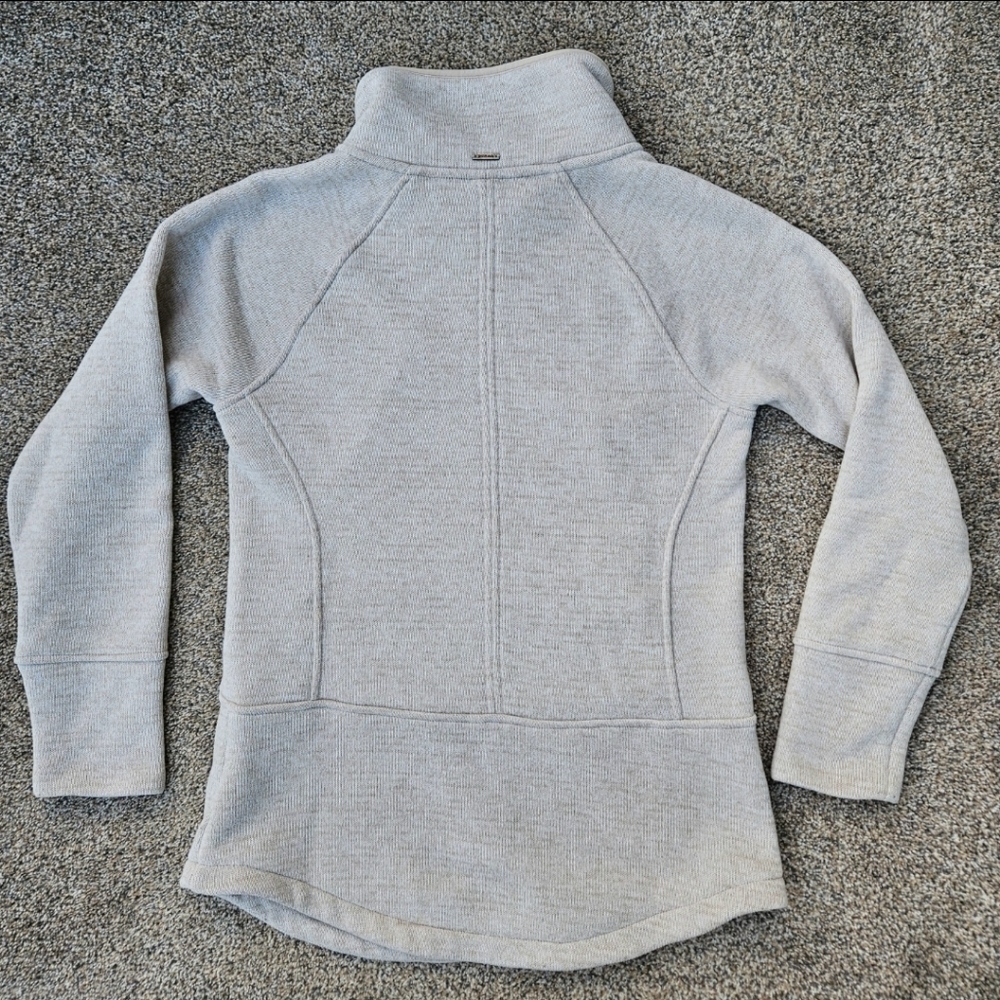 Prana Tri Thermal Threads Tunic Cream Pullover Sweater Sweatshirt Women's Size M - Picture 15 of 16